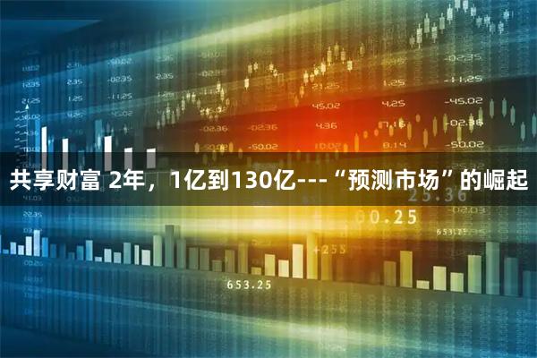 共享财富 2年，1亿到130亿---“预测市场”的崛起
